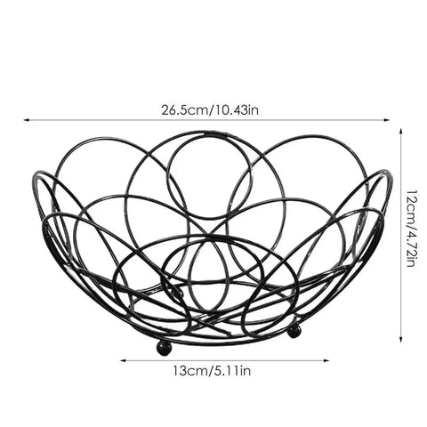 Floral Iron Fruit And Vegetable Basket