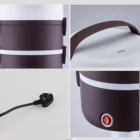 Electric Steamer Lunch Box 2 Layer