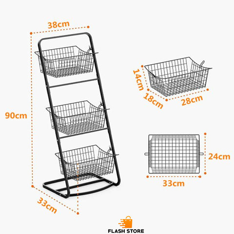 3 Tier Fruit Storage Baskets