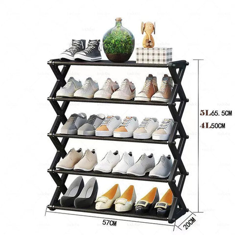 5 Layer Folding Shoe Rack Organizer