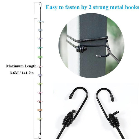 Cloth Line Hanging Rope With Clip