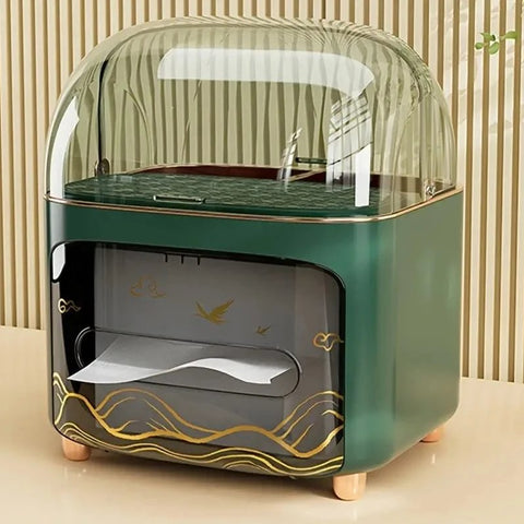 Luxury Tissue Box With Cosmetic Organizer