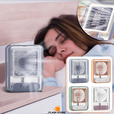 Mini Fan AC Humidifier with LED Night Light