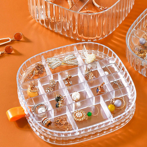 3-Layer Transparent Ring Organizer