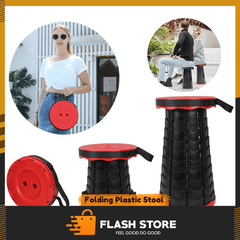 Telescopic Folding Plastic Stool