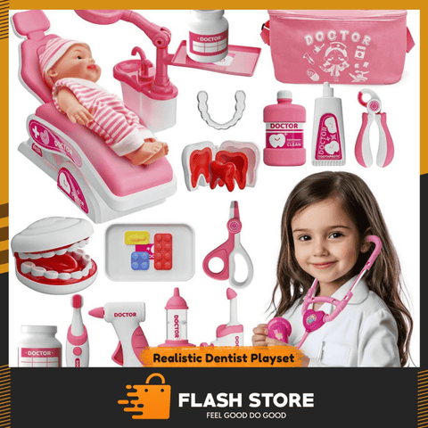 Realistic Dentist Playset for Kids