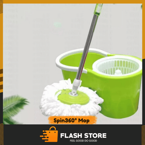 Spin360° Mop With Bucket Dual Mop Heads Floor