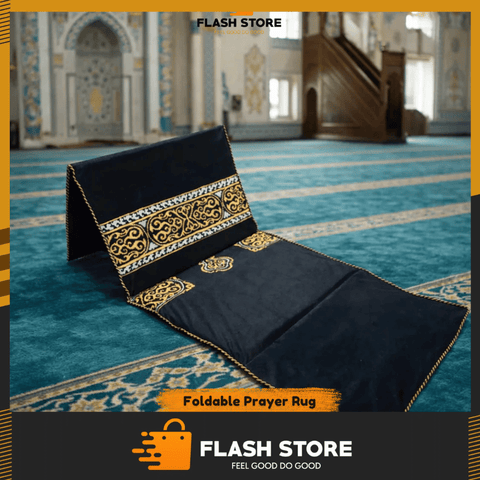 Premium Quality Foldable Musallah Prayer Rug with Back Rest