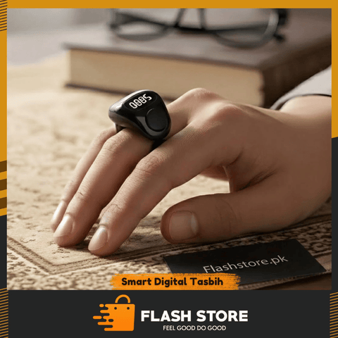 Smart Digital Tasbih Zikr Ring Rechargeable LED Prayer Counter Ring