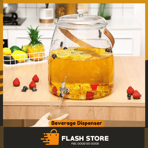 5.2L Beverage Dispenser with Spigot – Glass Pitcher