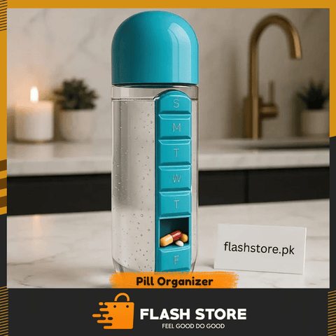 7 Day Pill Organizer Water Bottle