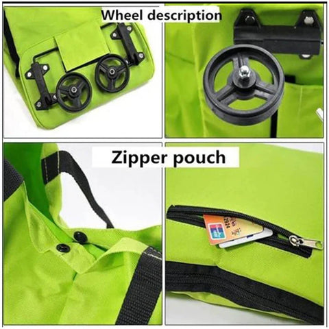 Folding Shopping Pull Cart Trolley Bag