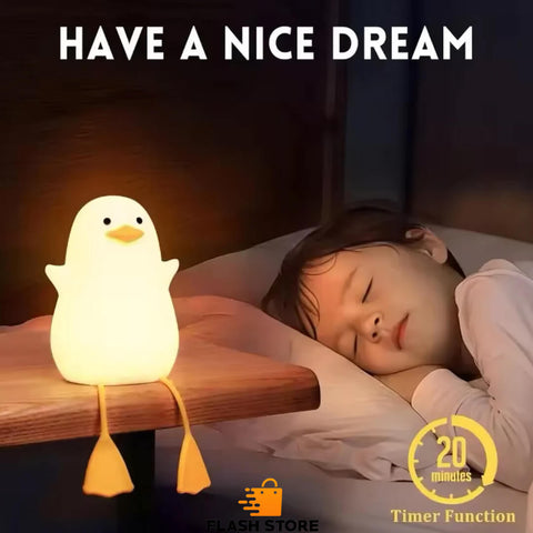 Rechargeable Silicone USB Cute Duck LED Night Lamp