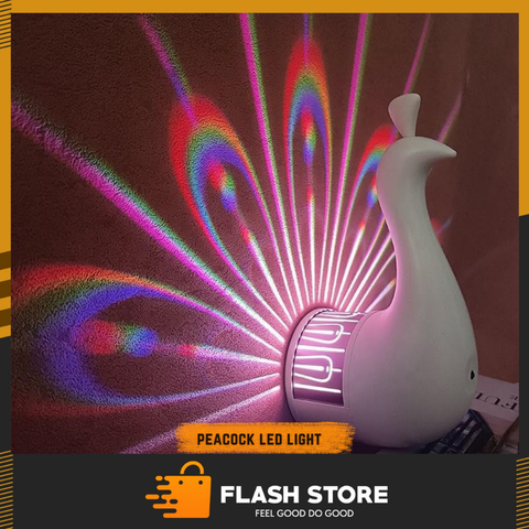 Rechargeable Peacock LED Night Light – Decorative Ambient Lamp