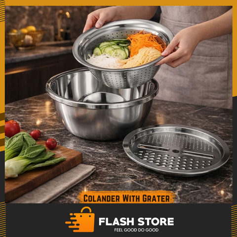 Colander with Grater Multi Function Kitchen Strainer