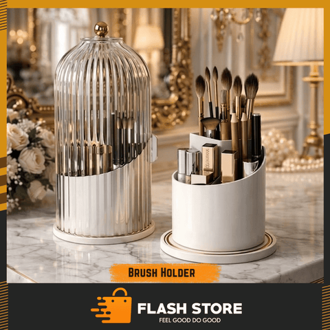 Luxury Rotating Makeup Brush Holder