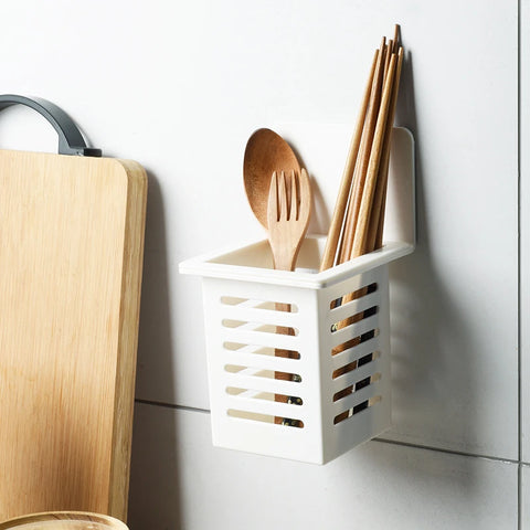 Kitchen Utensil Storage Holder Wall Mounted