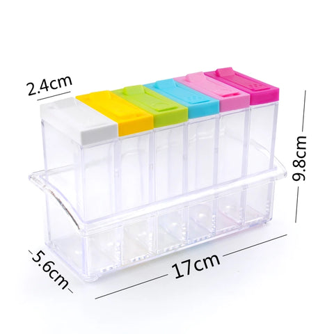 Colorful Spice Containers (6-Pack)