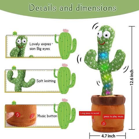 Rechargeable Singing Dancing Cactus Toy