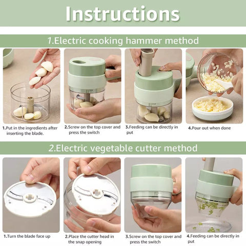 New Electric Handheld Cooking Hammer Food Chopper