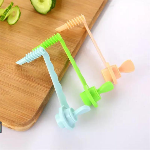 Manual Spiral Screw Cutter, Rotatable Spiral Cutter For Vegetable & Fruit