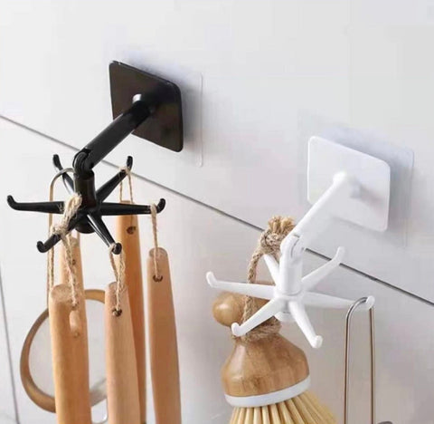 FlexHooks 6-Claw Rotating Storage Hooks